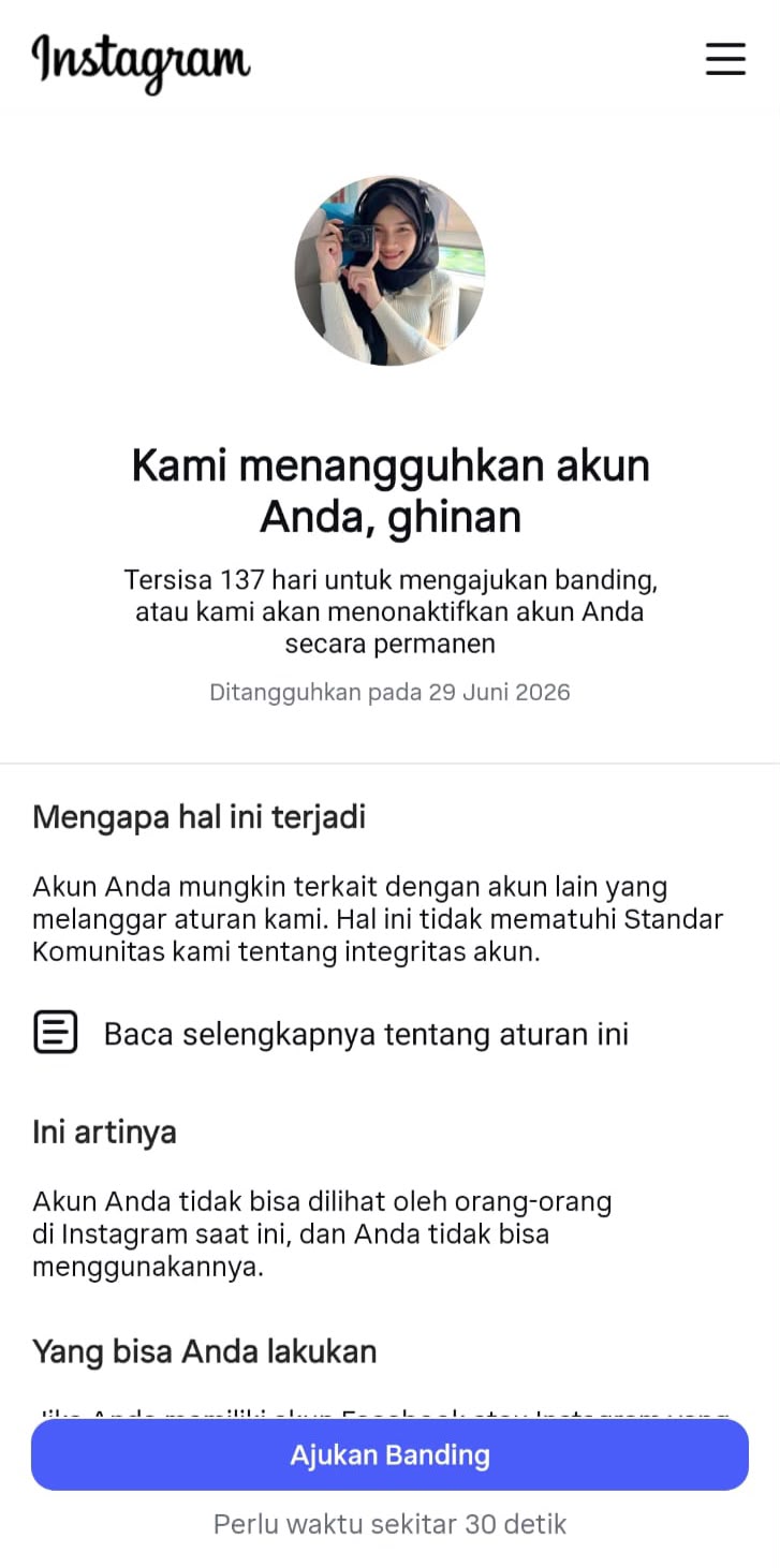 Akun dibatasi
